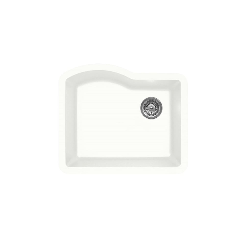 White Karran Undermount Single Bowl - Quartz QU-671