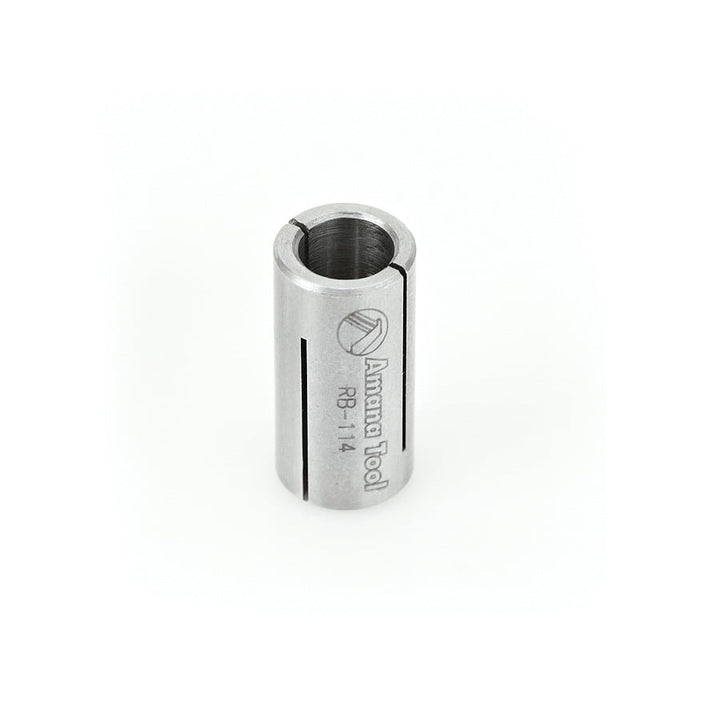 Amana Tool. High Precision Router Collet Reducer | 12mm Overall Dia x 8mm Inner Dia x 1" Long | RB-114 