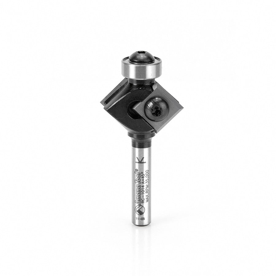 Amana Tool. Insert Bevel Trim Router Bit | 45°x 1 1⁄16 Dia x 7⁄16 x 1⁄4 | RC-1014 