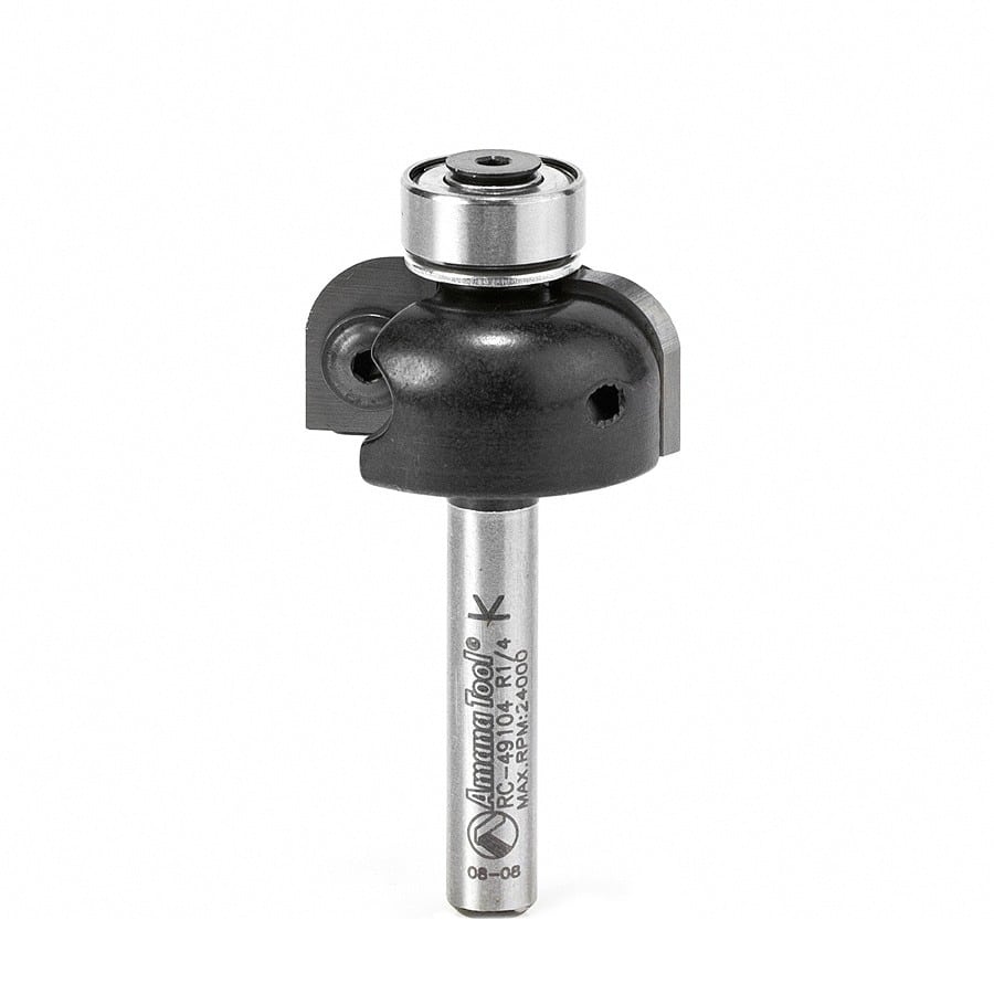 Amana Tool. Tech Cove Insert Router Bit | 1⁄4 Radius x 1 Dia x 1⁄2 x 1⁄4" Shank | RC-49104 