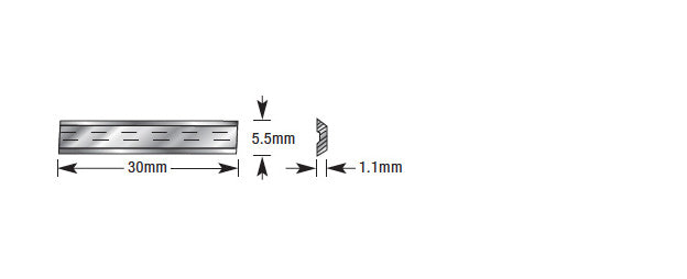 Amana Tool. CNC Insert Knife | 30 x 5.5 x 1.1mm | HCK-34 