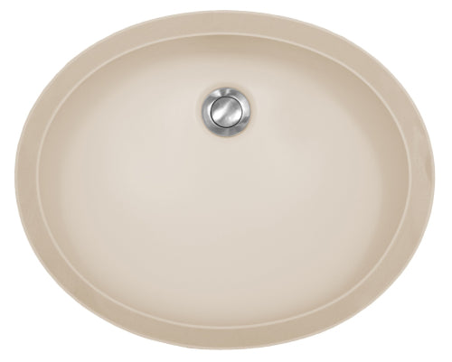 Bisque Karran Vanity Acrylic Undermount Sink - A-306