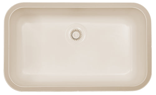 Bisque Karran Extra Large Single Bowl Acrylic Undermount Sink - A-340