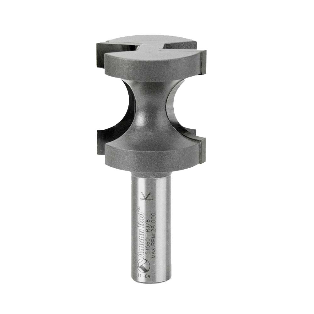 Amana Tool. Bullnose Router Bit | 3⁄8 Radius x 1 1⁄4 Dia x 1 5⁄16 x 1⁄2"Shank | 51560 