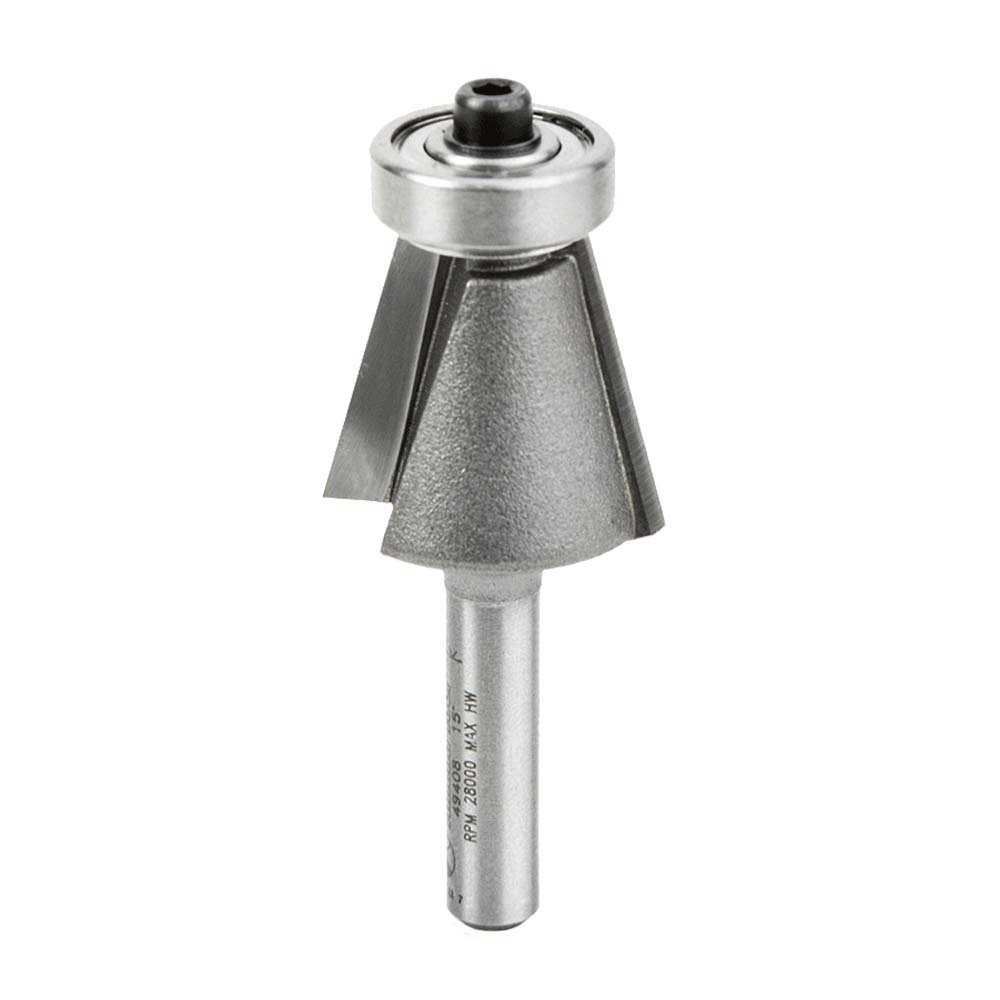 Chamfer Router Bit | 15 Degree x 27⁄32 Dia x 11⁄16 x 1⁄4