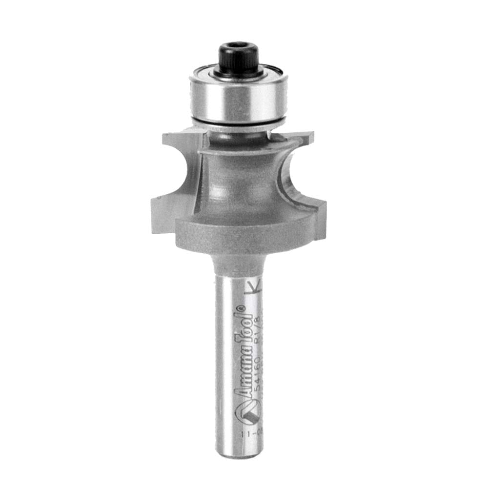 Amana Tool. Corner Beading Router Bit | 1⁄8 Radius x 7⁄8 Dia x 9⁄16 x 1⁄4"Shank | 54160 