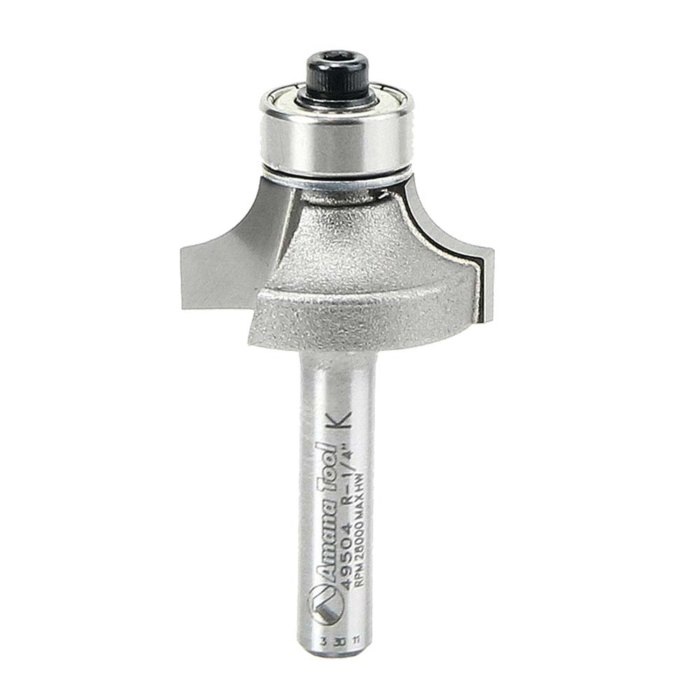 Amana Tool. Corner Rounding Router Bit | 1⁄4 Radius x 1 Dia x 1⁄2 x 1⁄4"Shank | 49504 