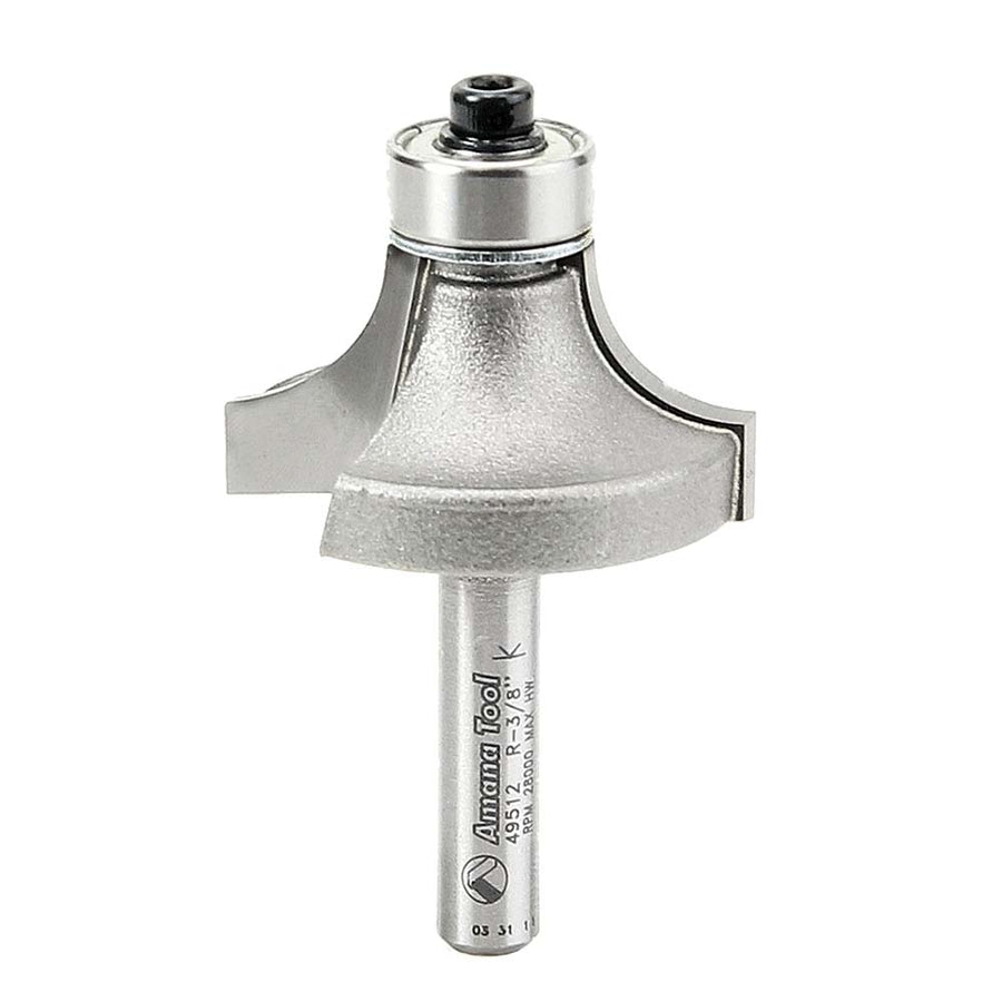 Amana Tool. Corner Rounding Router Bit | 3⁄8 Radius x 1 1⁄4 Dia x 5⁄8 x 1⁄4"Shank | 49512 