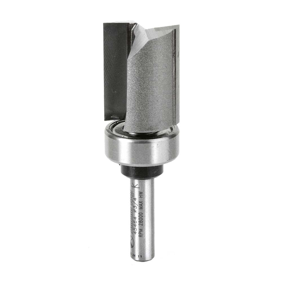 Amana Tool. Flush Trim Plunge Router Bit | Various Dia x 1" x 1⁄4 Shank with Upper BB | 45464 