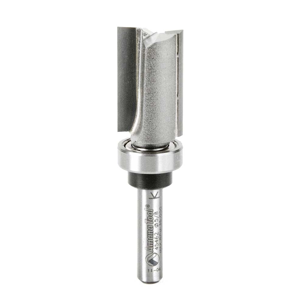 Amana Tool. Flush Trim Plunge Router Bit | Various Dia x 1" x 1⁄4 Shank with Upper BB | 45462 