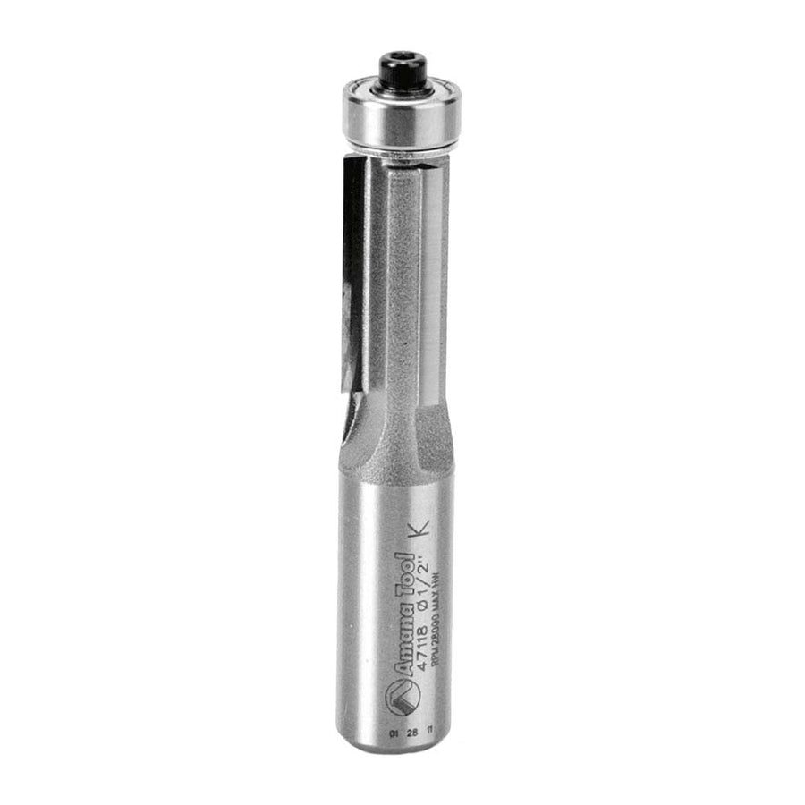 Amana Tool. Flush Trim Router Bit | 1⁄2 Dia x 1" x 1⁄2 Shank | 3 Flute | 47118 