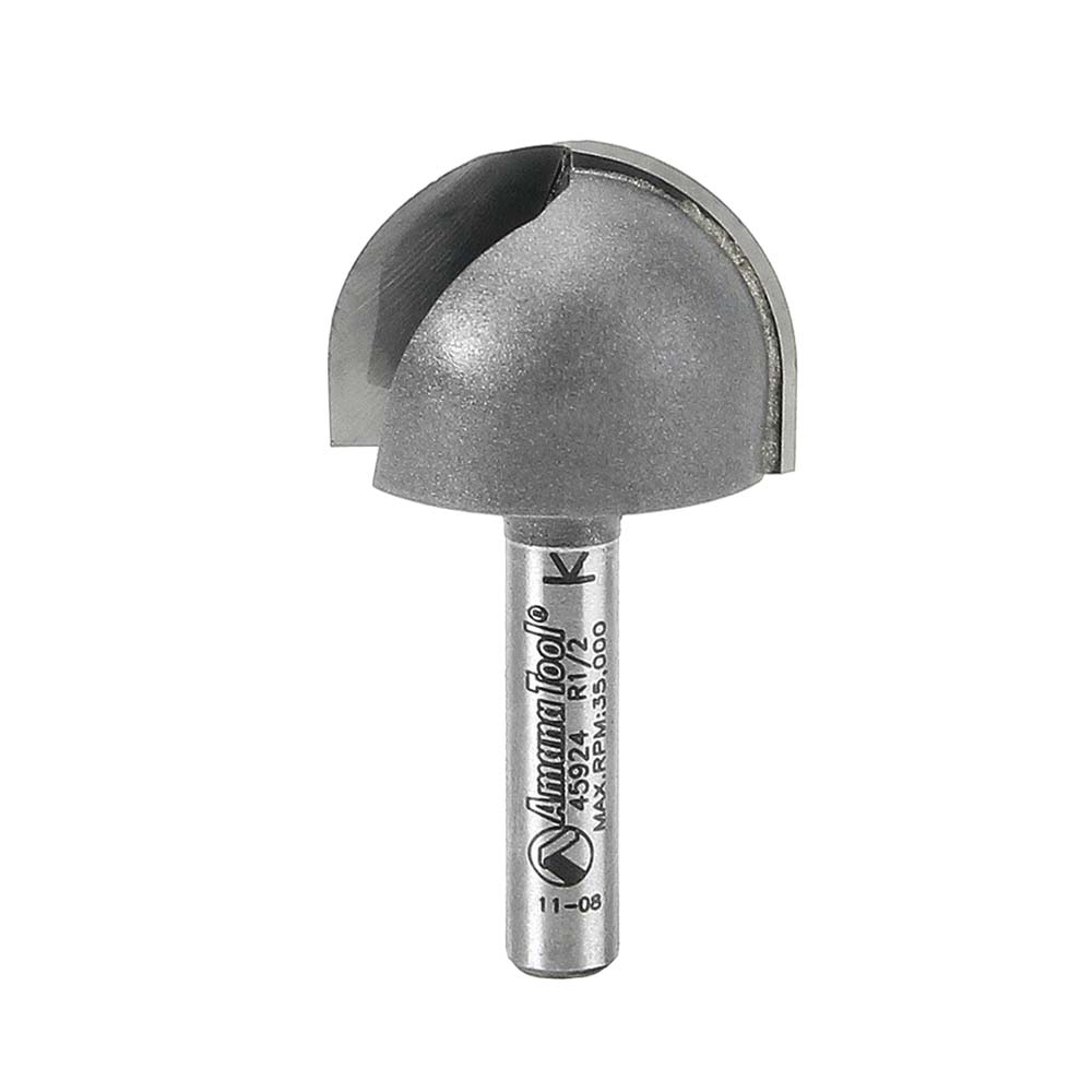 Core Box Router Bit | 1⁄2 Radius x 1 Dia x 5⁄8 x 1⁄4