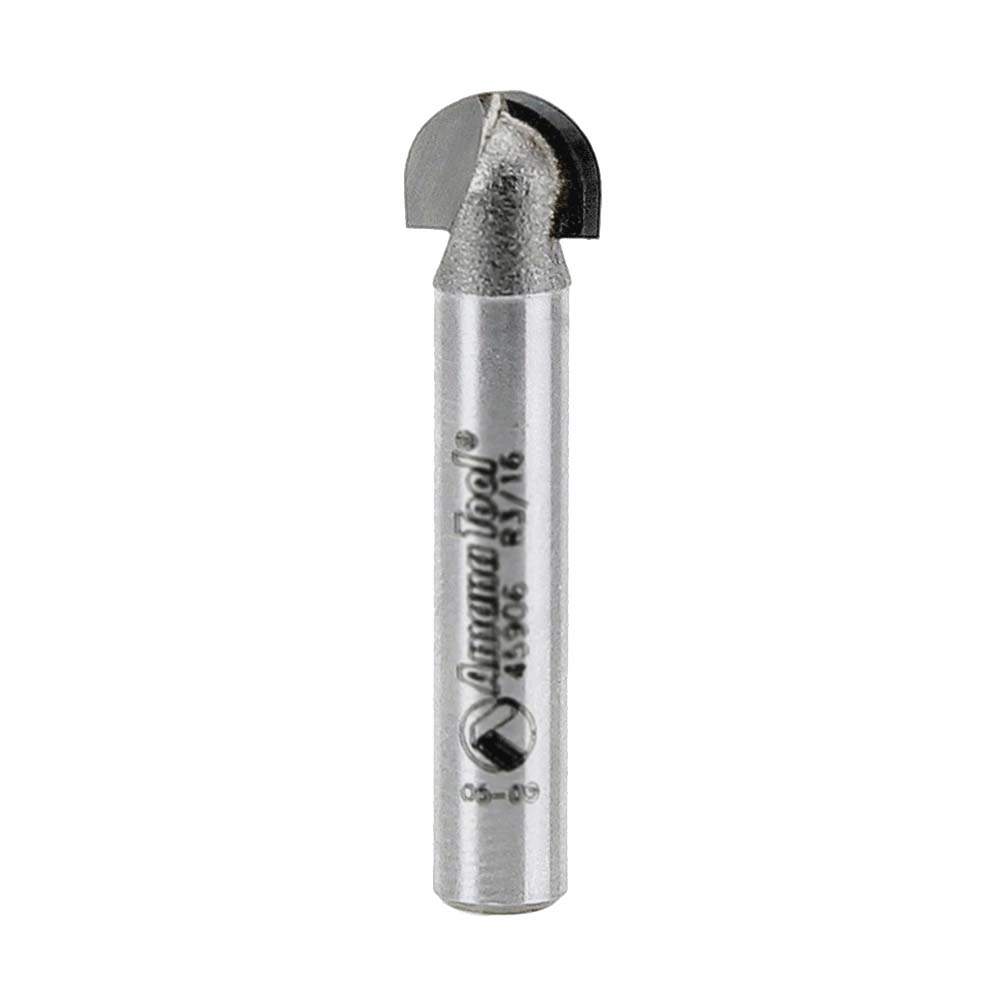 Core Box Router Bit | 3⁄16 Radius x 3⁄8 Dia x 1⁄4 x 1⁄4