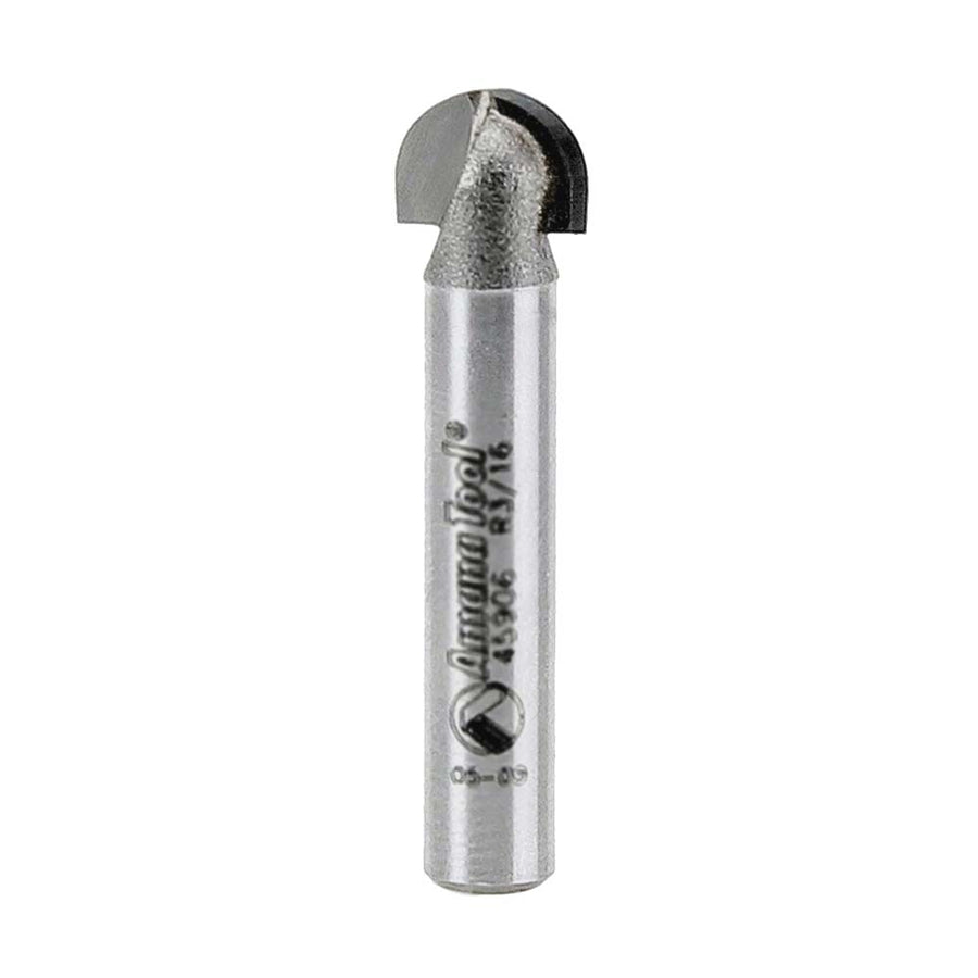 Amana Tool. Core Box Router Bit | 3⁄16 Radius x 3⁄8 Dia x 1⁄4 x 1⁄4"Shank | 45906