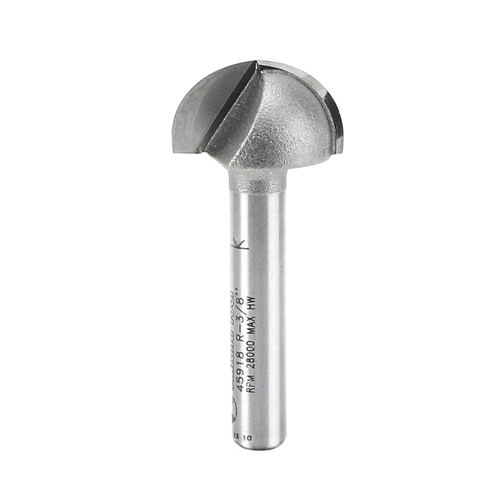 Amana Tool. Core Box Router Bit | 3⁄8 Radius x 3⁄4 Dia x 7⁄16 x 1⁄4"Shank | 45918 