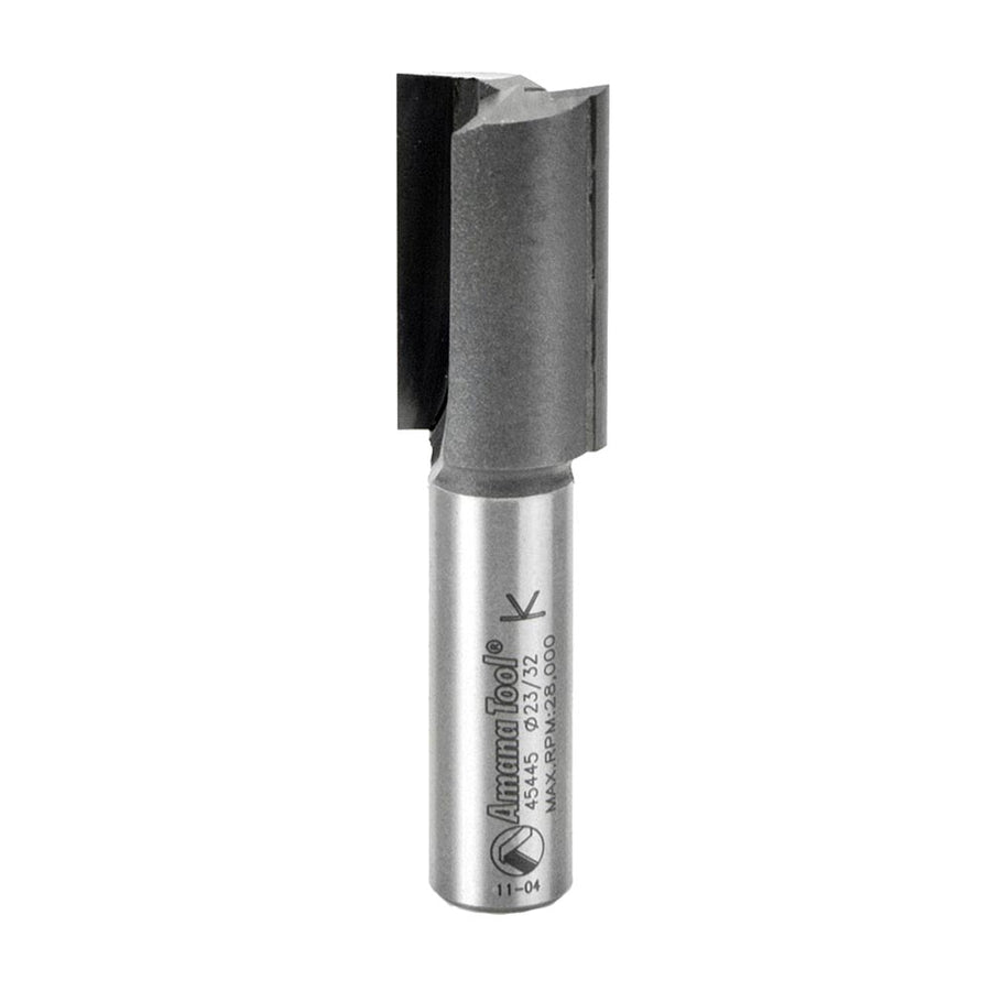 Amana Tool. Undersized Plywood Dado Straight Plunge Router Bit | 2 Flute | 3⁄32 Dia x 1 1⁄4 x 1⁄2"Shank for Plywood Thk 3⁄4 minus 1⁄32 | 45445 