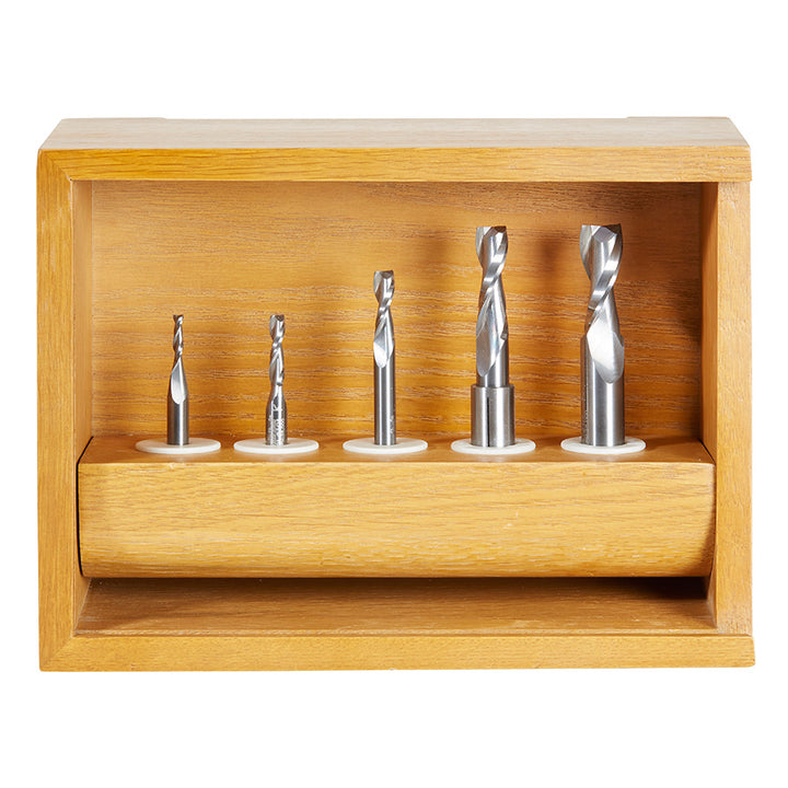 Amana Tool. Router Bit Set | 5 Piece | Up-Cut Spiral 1⁄2" Shank | AMS-120 