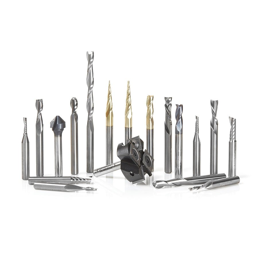 Amana Tool. Specialty Multi-Material CNC Router Bit Collection | 18 Piece | 1⁄4" Shank | AMS-176 