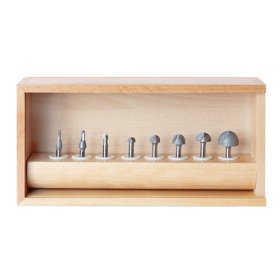 Amana Tool. Router Bit Set | 8 Piece | Core Box 1⁄4" Shank | AMS-420 