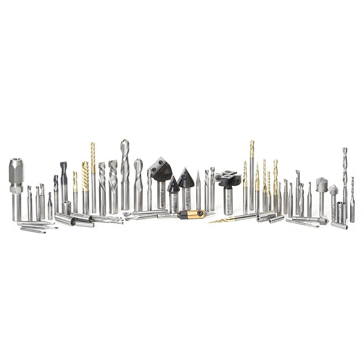 Amana Tool. Master CNC Router Bit Collection | 58 Piece | 1⁄8, 1⁄4, 3⁄8, 1⁄2" Shank | AMS-CNC-58 