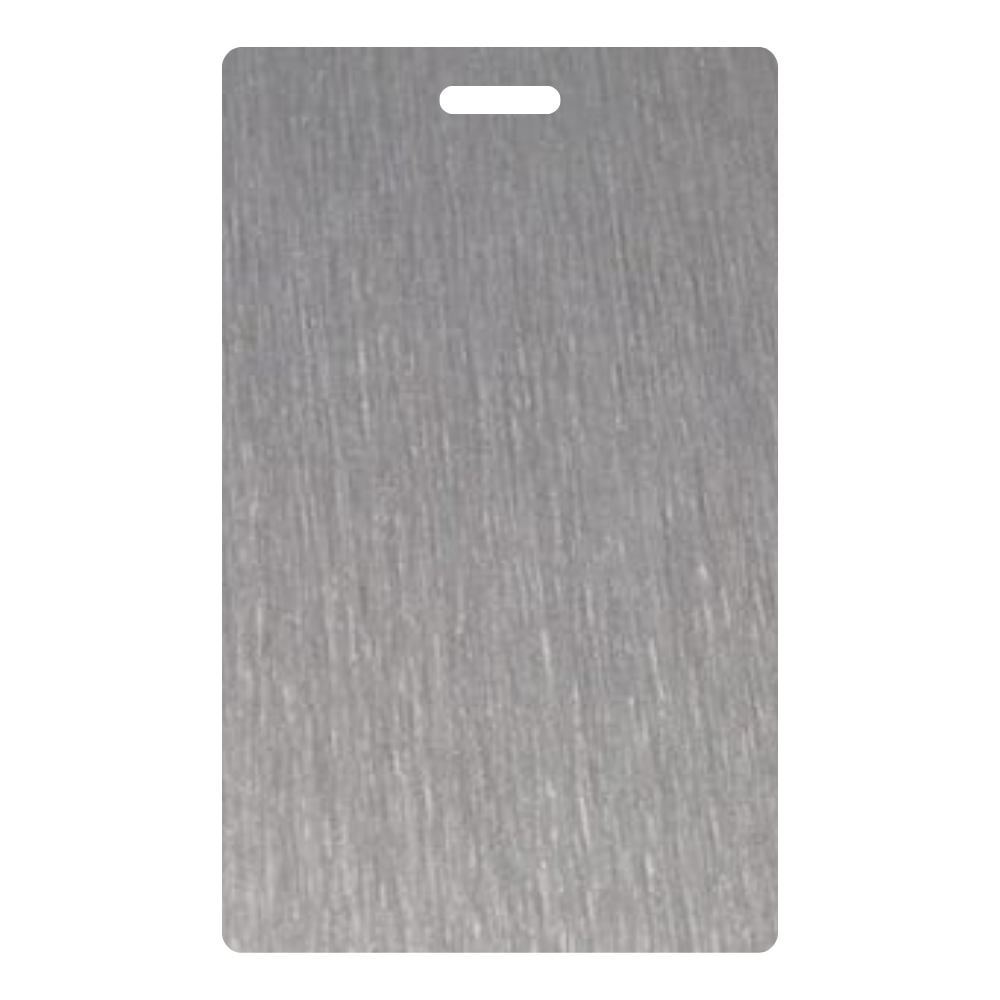 Brite Brushed Natural Aluminum - 6256 - Wilsonart DecoMetal Laminate Sample