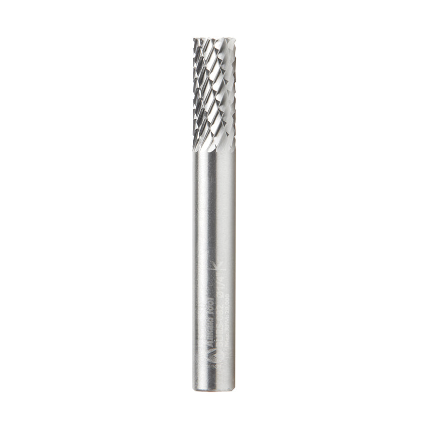 Amana Tool. SB Burrs Cylindrical with End Double Cut Burr Bit | 1⁄4 Dia x 5⁄8 x 1⁄4 Shank | BURS-082 