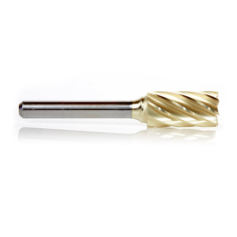 Amana Tool. SB Burrs Cylindrical with End Non-Ferrous Burr Bit | 1⁄4 Dia x 5⁄8 x 1⁄4 Shank | BURS-082NF 