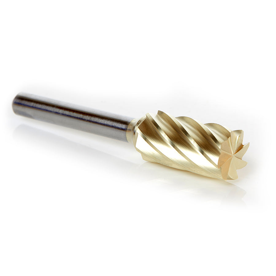 Amana Tool. SB Burrs Cylindrical with End Non-Ferrous Burr Bit | 1⁄4 Dia x 5⁄8 x 1⁄4 Shank | BURS-082NF 