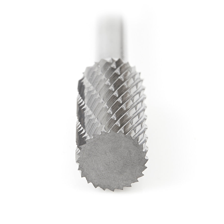 Amana Tool. SA Cylindrical No End Double Cut Burr Bit | 1⁄2 Dia x 1 x 1⁄4 Shank | BURS-104 