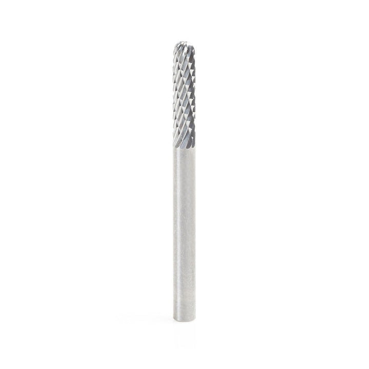 Amana Tool. SC Burrs Radius Cylinder Double Cut Burr Bit | 1⁄8 Dia x 9⁄16 x 1⁄8 Shank | BURS-118