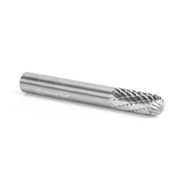 Amana Tool. SC Burrs Radius Cylinder Double Cut Burr Bit | 1⁄4 Dia x 5⁄8 x 1⁄4 Shank | BURS-120 