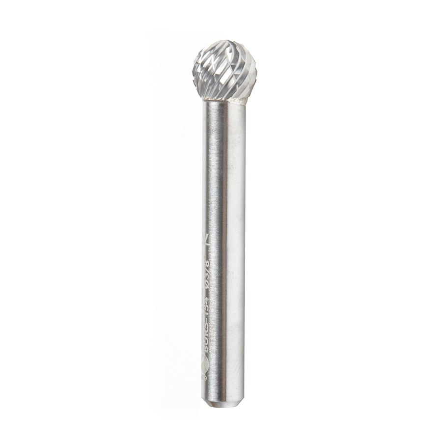 Amana Tool. SD Burrs Ball Double Cut Burr Bit | 3⁄8 Dia x 5⁄16 x 1⁄4 Shank | BURS-154 