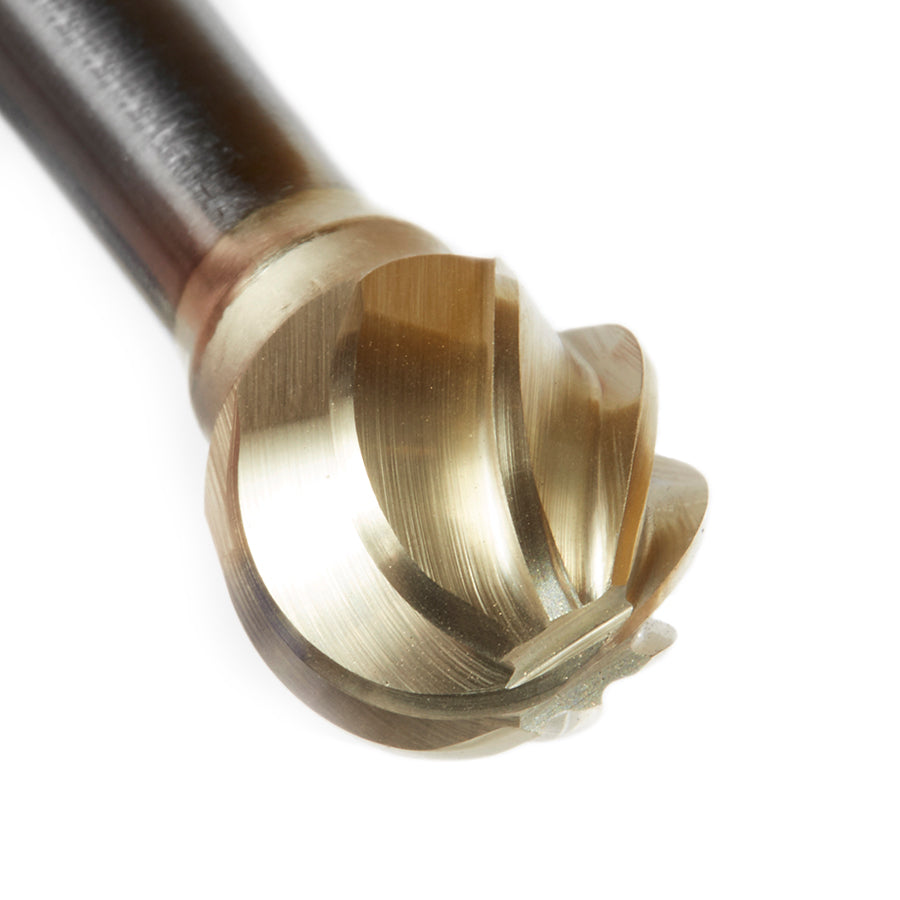 Amana Tool. SD Burrs Ball Non-Ferrous Burr Bit | 1⁄2 Dia x 7⁄16 x 1⁄4 Shank | BURS-158NF 