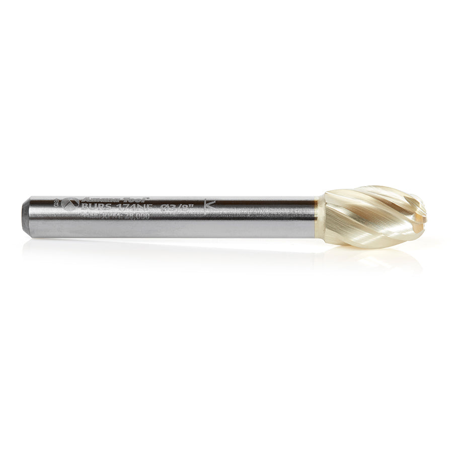 Amana Tool. SE Burrs Oval Non-Ferrous Burr Bit | 3⁄8 Dia x 5⁄8 x 1⁄4 Shank | BURS-174NF 