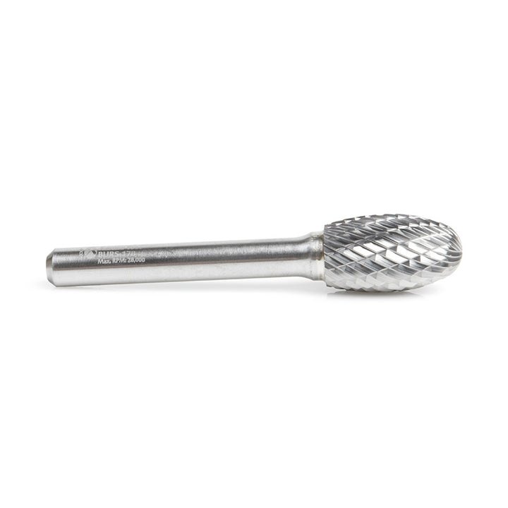 Amana Tool. SE Burrs Oval Double Cut Burr Bit | 1⁄2 Dia x 7⁄8 x 1⁄4 Shank | BURS-178 