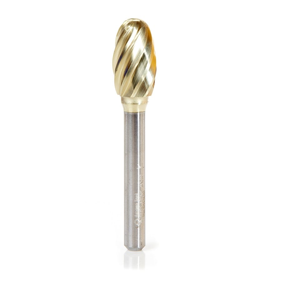 Amana Tool. SE Burrs Oval Non-Ferrous Burr Bit | 1⁄2 Dia x 7⁄8 x 1⁄4 Shank | BURS-178NF 