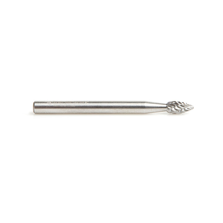 Amana Tool. SH Burrs Flame Double Cut Burr Bit | 1⁄8 Dia x 1⁄4 x 1⁄8 Shank | BURS-200 