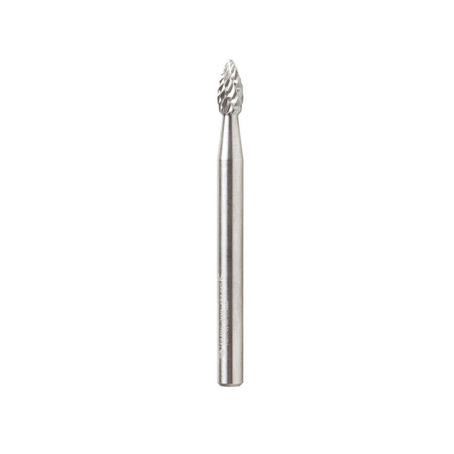 Amana Tool. SH Burrs Flame Double Cut Burr Bit | 1⁄8 Dia x 1⁄4 x 1⁄8 Shank | BURS-200 