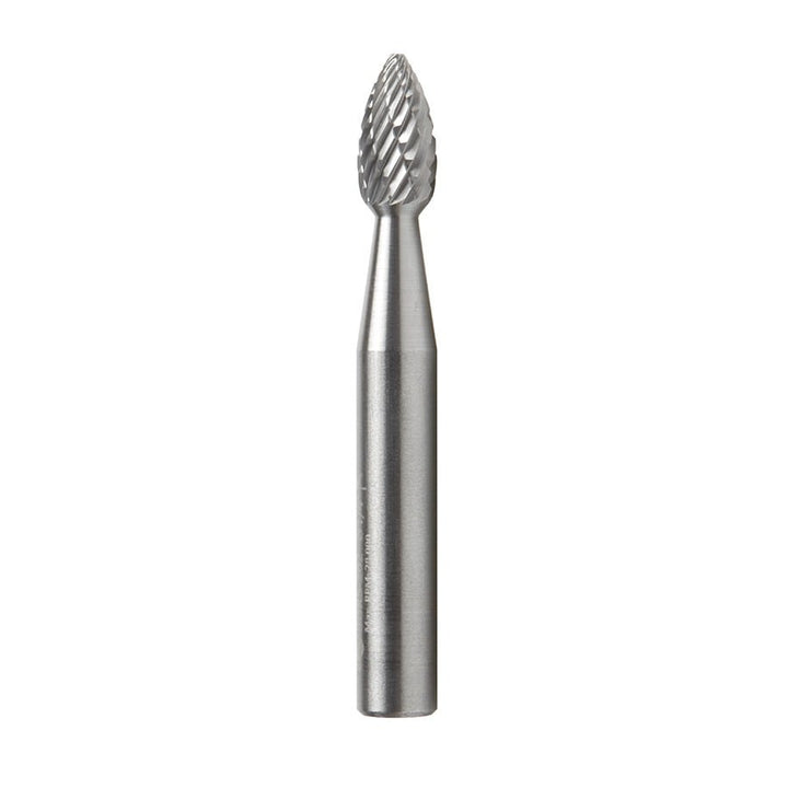 Amana Tool. SH Burrs Flame Double Cut Burr Bit | 1⁄4 Dia x 1⁄2 x 1⁄4 Shank | BURS-202 