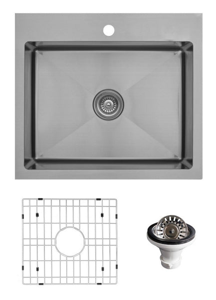 Karran Top Mount Stainless Steel Single Bowl Sink Kit - Elite EL-30