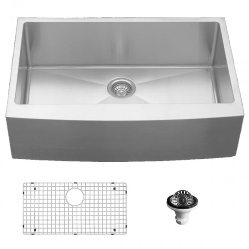 Karran Farmhouse Apron Front Stainless Single Bowl Sink Kit - Elite EL-84