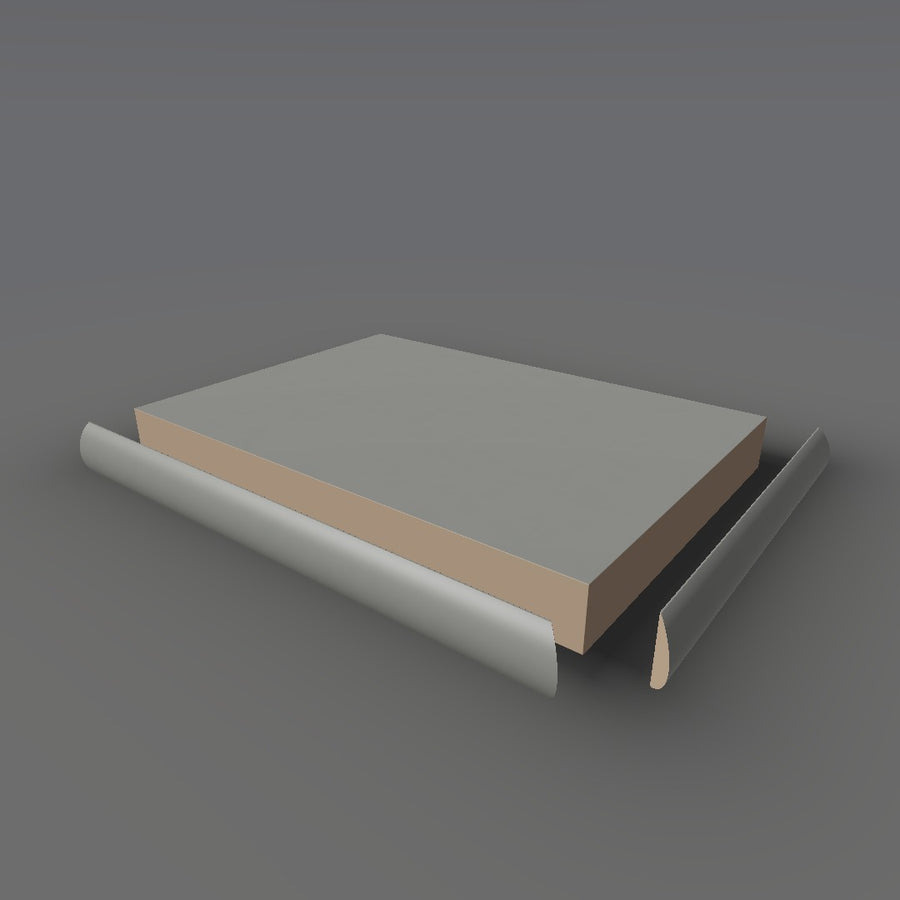 Formica 1097 exploded view - deck, bullnose trim and MDF core