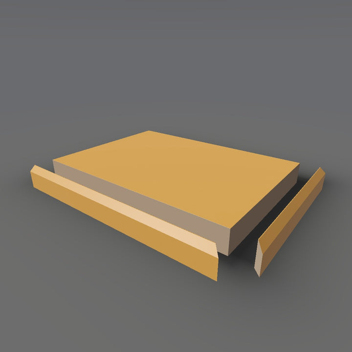 Formica 1193 exploded view - deck, bevel trim and MDF core