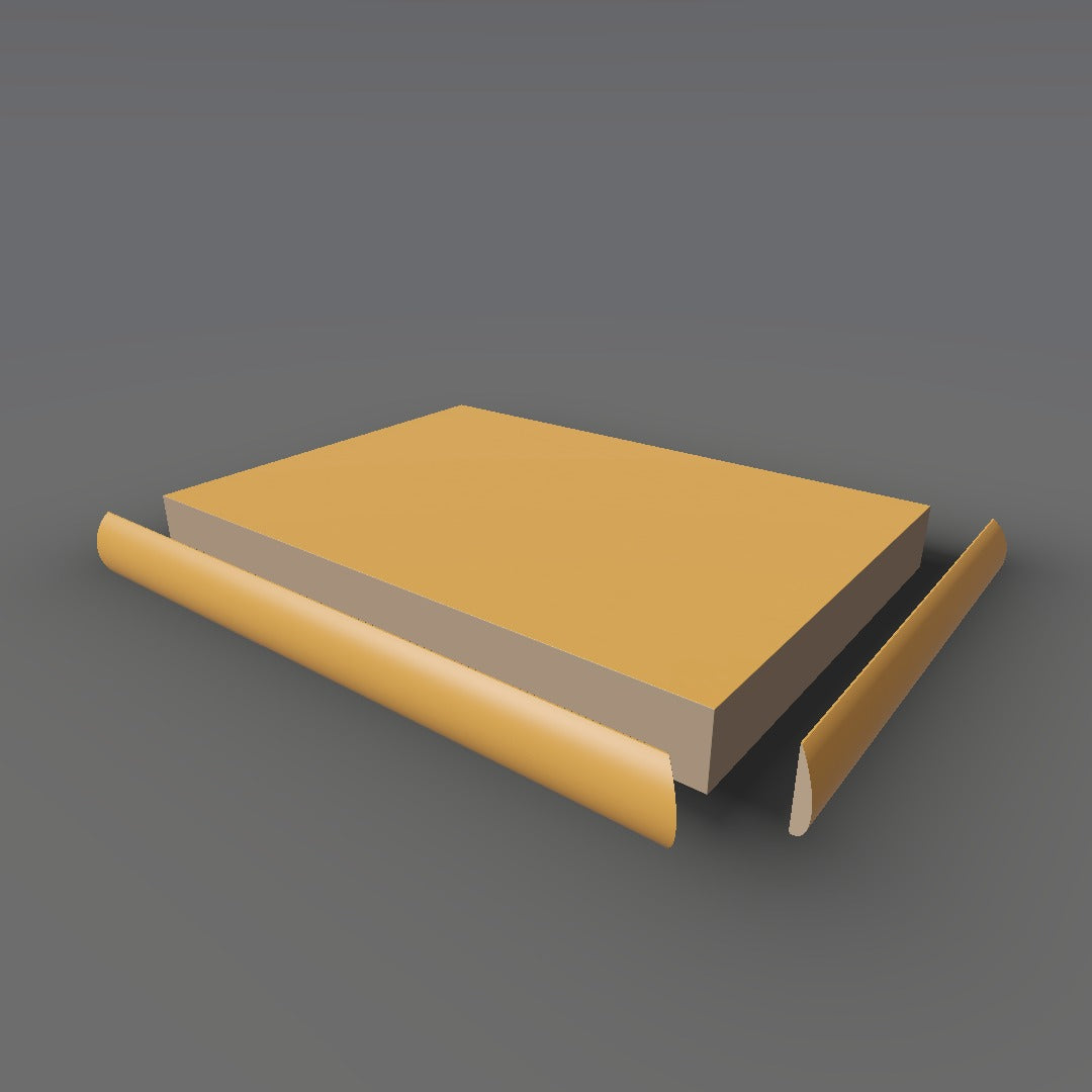 Formica 1193 exploded view - deck, bullnose trim and MDF core