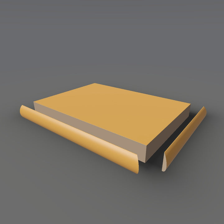 Formica 1193 exploded view - deck, bullnose trim and MDF core