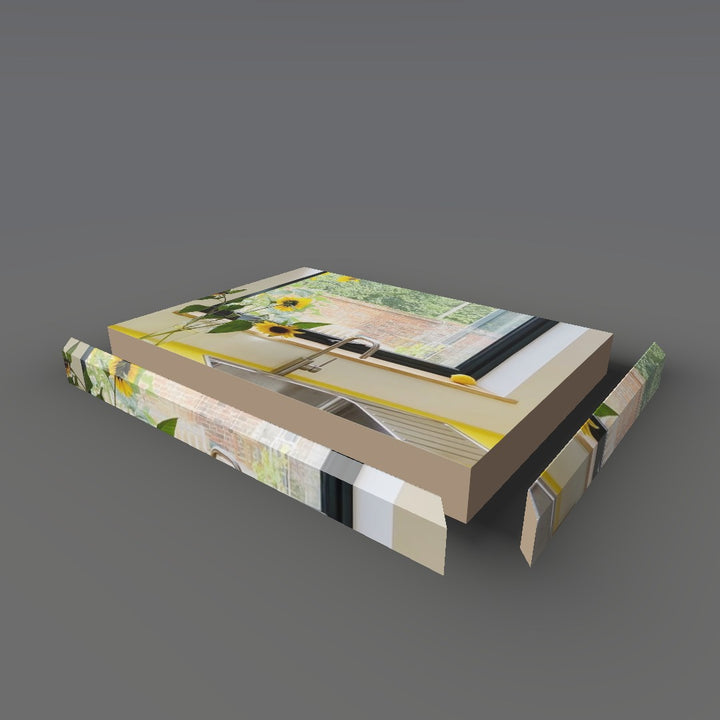 Formica 1485 exploded view - deck, bevel trim and MDF core