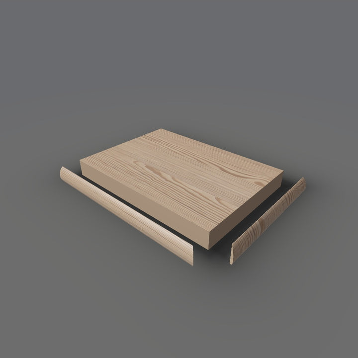 Formica 1545 exploded view - deck, bullnose trim and MDF core