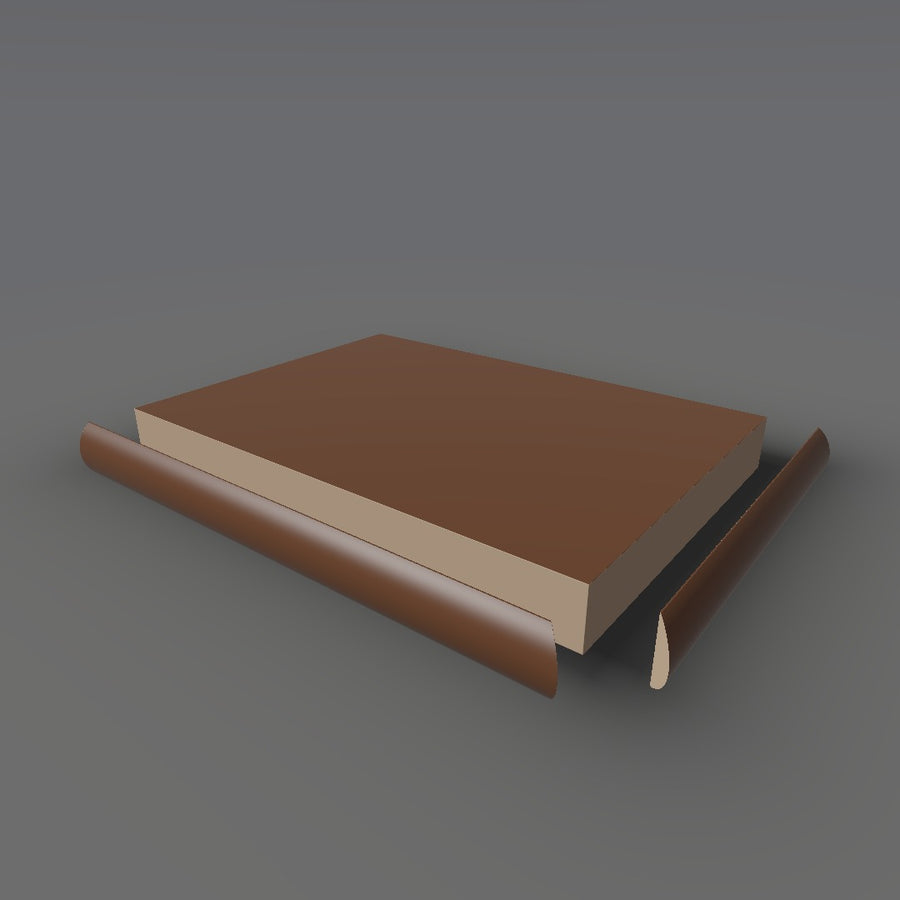 Formica 2200 exploded view - deck, bullnose trim and MDF core
