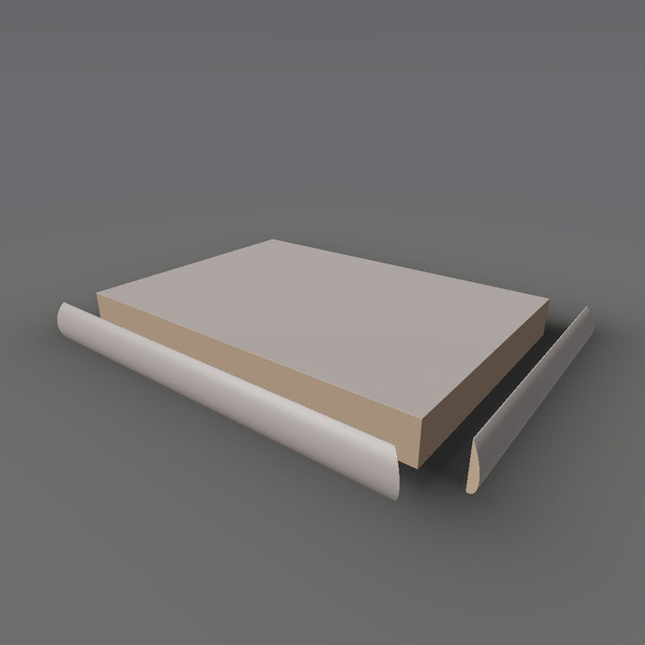 Formica 2770 exploded view - deck, bullnose trim and MDF core