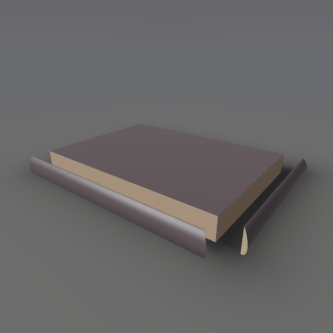 Formica 3245 exploded view - deck, bullnose trim and MDF core